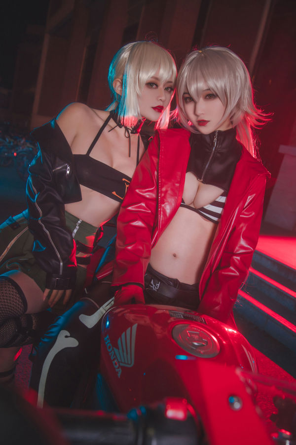 【コスプレ写真】アニメブロガー鉄板焼きゴーストダンスw-中山埠頭ブラックジェンとブラックデュオ